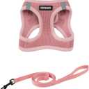 Voyager Step-in Air Cat Leash Harness Set - All Weather Mesh, Step in Vest Harness for Small and Large Cats by Best Pet Supplies - Pink, S