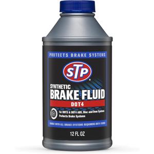 STP Synthetic Brake Fluid, Dot 4 Brake Fluid Protects Brake Systems, ABS, Disc and Drum Systems, 12 Oz, STP