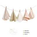 Lion bear 10 Pack Reusable Colored Organics Baby Washcloths, Soft Absorbent Organic Cotton Washable Saliva Towel Face Wipes, Newborn Bath Face Towel, Natural Baby Wipes for Sensitive Skin (White)