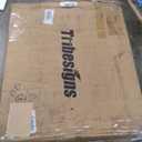 Tribesigns 47 inch Round Dining Table Wood Kitchen Table for Dining Room, 47" Dinner Room Tables for 4-6, Farmhouse Accent Furniture with Wooden Tabletop and Cross Base, Black