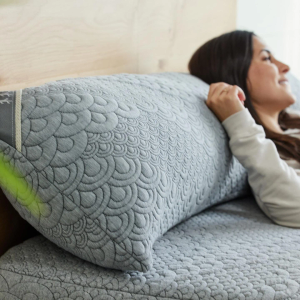 2 Grey Pillow 32"x 16"