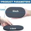 Felt Furniture Sliders 8pcs 3-1/2" x 6"- Reusable Heavy Duty Oval Sliders for Moving Furniture on Hard Floor - Quickly and Easily Move Couches/Beds/Armoires