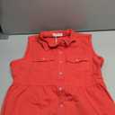 luvamia Women's Casual Summer Lapel Sleeveless Button Down Short Denim Jean Dress M 
