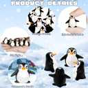 Bbiamsleep 60 Pcs Miniature Penguin Figurine Mini Resin Penguin Figurines Mini Resin Animals for Fairy Garden Micro Landscape Winter Christmas Decor