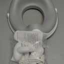 ANGELBLISS Baby Potty Training Toilet Seat with Soft Cushion Handles, Haute Collection, Double Anti-Slip Design and Splash Guard for Boys and Girls (Grey) (Gray)