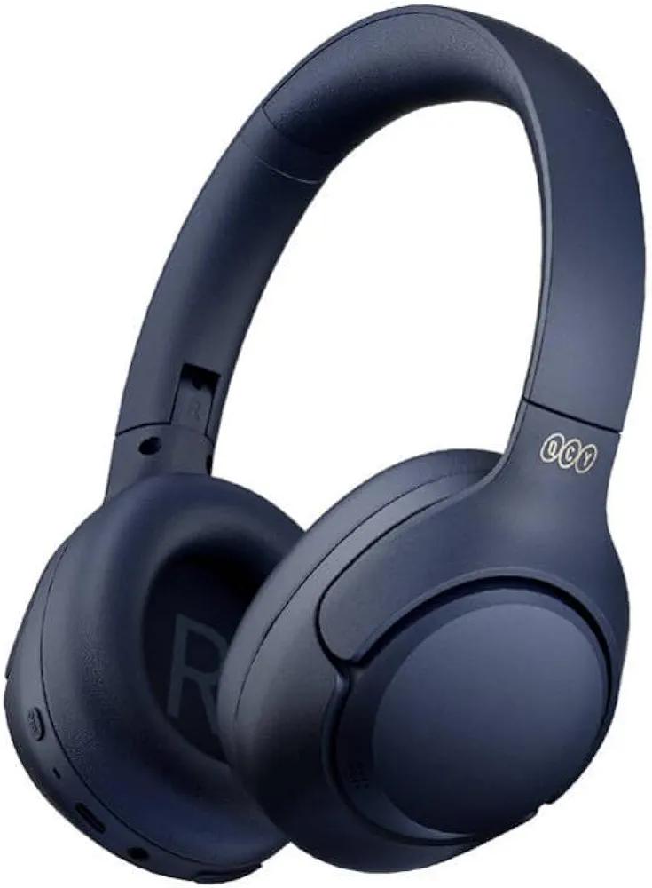 QCY H3 ANC Bluetooth Headphones Over Ear, Active Noise Cancelling Bluetooth 5.4 Headphones with Microphones, Hi-Res Audio Sound, Multipoint Connection, 60H Playback, Custom EQ via App(Blue)