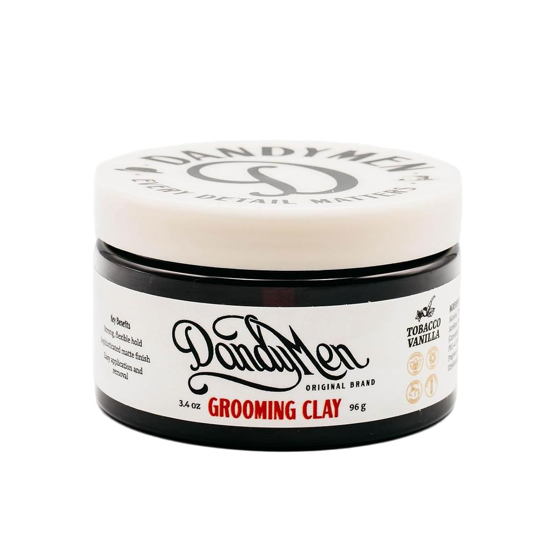 Grooming Clay  Strong Hold, Natural Matte Finish, and Flexible Styling with Kaolin Clay & Beeswax  Tobacco Vanilla Scent  3.4 oz (1-pack)