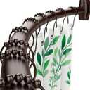 Bonpally Curved Shower Curtain Rod 40-72 Inches Adjustable, Aluminum Shower Rod Rustproof, Round shower curtain rod, Curved Shower Rods for Bathroom, Bathtub, Stall, Bronze,Need to Drill
