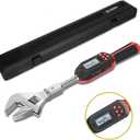 Hvac Torque Wrench 2.2-44.2 ft.lb/3-60 N.m, 912 mm Open End Torque Wrench, 38 mm Adjustable Jaw, Accuracy 2%, LED and Buzzer Notification, Adjustable Torque Wrench for Mini Split AC, Pipeline