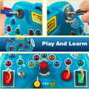 Toddler Toys LED Busy Board,Montessori Toy for 1-3 Year Old, Kids Sensory Board, Light Switches Preschool Learning Activities Travel Toy for 1 2 3 4 Boys Girls Birthday