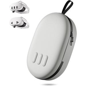 annapro Carrying Case for Meta Quest 3/Quest 3S/3S Xbox Edition/Vision Pro 2, Compatible with Battery Elite Strap, Controllers Accessories, Hard Shell Case and Superior Protection for Travel, Grey