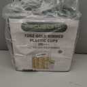 FOCUSLINE 200 Pack 12 oz Gold Rimmed Plastic Cups, Clear Plastic Cups Tumblers, Heavy-duty & Fancy Disposable Hard Cup 12 Ounce with Gold Rim for Wedding Cup Elegant Party Cups