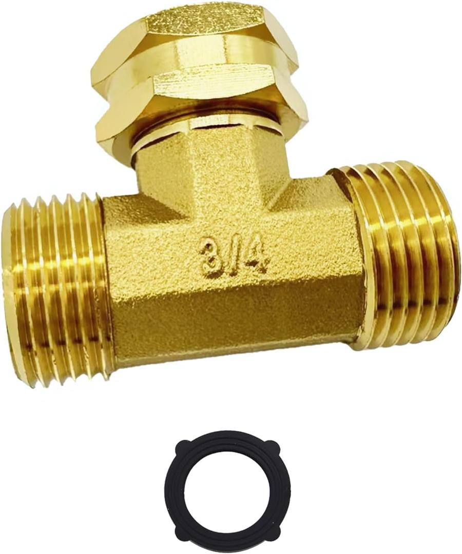 3/4 GHT Threaded Brass Swivel Pipe Fitting Tee T 3-way 3/4" GHT Male  3/4" GHT Female  3/4" GHT Male Adapter