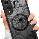 SEXYMOM Magnetic for Samsung Galaxy S25 Edge Case - Wireless Charging Compatible,Cute Floral Design for Women and Girls,Slim Fit Translucent Matte Phone Case - Blooming Flower