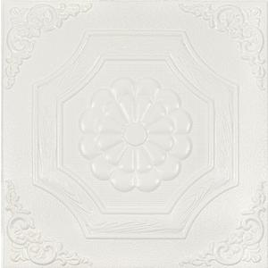 Elffloor Ceiling Tiles Peel and Stick Waterproof 3D Foam Self-Adhesive Flower Ceiling Sticker 13.8 in×13.8 in, Pack of 32, Covering42 sq.ft for roof and Wall