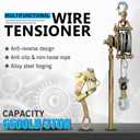 Zipline Tensioning Kit with Cable Grip Steel Wire Puller 3 Ton (6600 LB), Hand Cable Winch Puller 10Ft,2 Hooks,Tree Sling for 3/16-1/2 in Wire Rope Setup, Zipline Cable Tensioner Kit