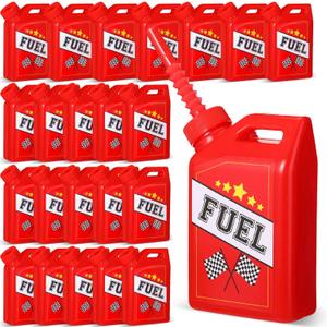 Mifoci 24 Pack Race Car Fuel Can Cups Set 11 oz Fuel Can Drinking Cups with Straw Racing Theme Birthday Party Favor for Kids Racing Car Theme Birthday Party Baby Shower Supplies