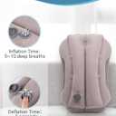 Maliton Inflatable Travel Pillow for Airplane Comfortable Sleeping to Relieve Neck and Shoulder Pain, Support Head Inflatable Pillow for Long Flights, Used for Airplanes, Cars, Trains, Office (Grey)