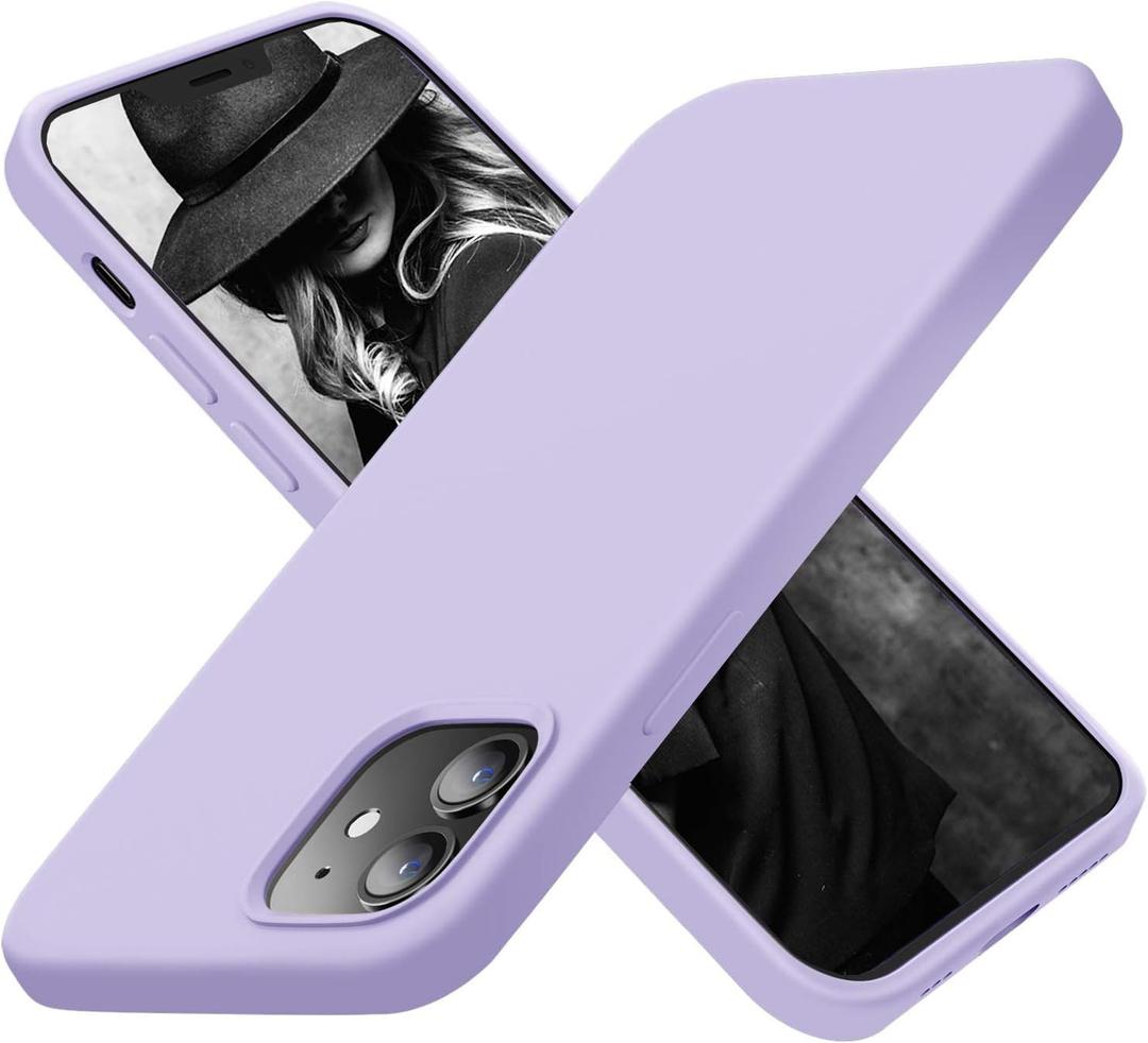 Cordking Designed for iPhone 12 Case, Designed for iPhone 12 Pro Case, Silicone Shockproof Phone Case with [Soft Anti-Scratch Microfiber Lining] 6.1 inch, Clove Purple