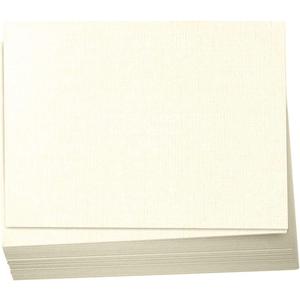 Hamilco 5x7 Ivory Linen Cardstock Paper Blank Index Cards Flat Card Stock 80lb Cover 100 Pack