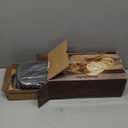 HONGBAKE 2 in 1 Cast Iron Bread Pan with Lid, Lid Lever, Long Oven Mitts, 9x5 Loaf Pans for Homemade Bread, Sourdough Baking Pan, Pre-Seasoned Nonstick Rectangular Dutch Oven, Banana Bread Tins