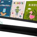 2pcs Magnetic Floating Book Shelf for Whiteboard, 24 x 2.4 x 2 Inch, Black
Metal Floating Bookshelf, No Drill Magnetic Mount, Display Books Frames Organizer, Classroom Teacher Office Desk