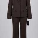 Le Suit Women's Four Pocket Jacket & Wide Leg Pant 12P