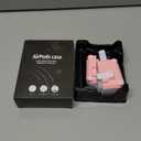 R-fun Compatible with AirPods 4th Gen Case, Full Drop Protection Auto Pop-Up Lid and Lock Design with Cleaner Kit and Keychain for AirPods 4 2024-White/Pink