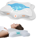 CHxxy Memory Foam Pillows, Cervical Pillow for Neck and Shoulder Pain Relief, Ergonomic Contour Bed Pillow, Soft for Side Sleep Stomach Sleeping and Back Sleeper-Queen Size