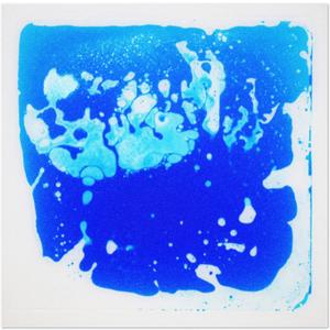 Art3d 1-Pack Fancy Floor Tile for Kids Room Liquid Encased Floor Tile, 11.8" x 11.8" Blue