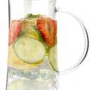 Glass Pitcher - 50-Ounce Carafe with Stainless-Steel Spout Lid - Heat-Resistant for Hot or Cold Brew Coffee, Tea, Punch, and More by Classic Cuisine