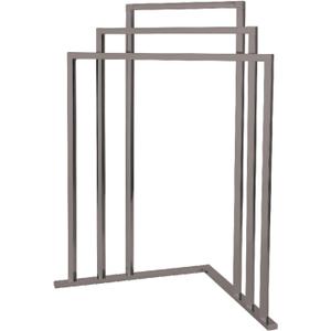 Kingston Brass SCC8278 L Shape 3-Tier Steel Construction Corner Towel-Rack, Brushed Nickel