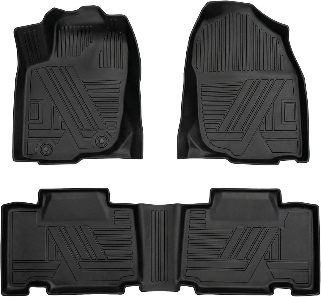 RAV4 Floor Mats Compatible with Toyota RAV-4 2013-2018All Weather Protection Waterproof Durable Anti-Slip Odorless Custom-fit TPE Floor Liner 1st and 2ed Row Set