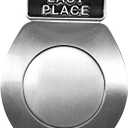 Decade Awards Silver Toilet Seat Last Place Medal - Toilet Medal with TP Loser Neckband - Die Cast Metal (Silver-3.25 Inch Wide)