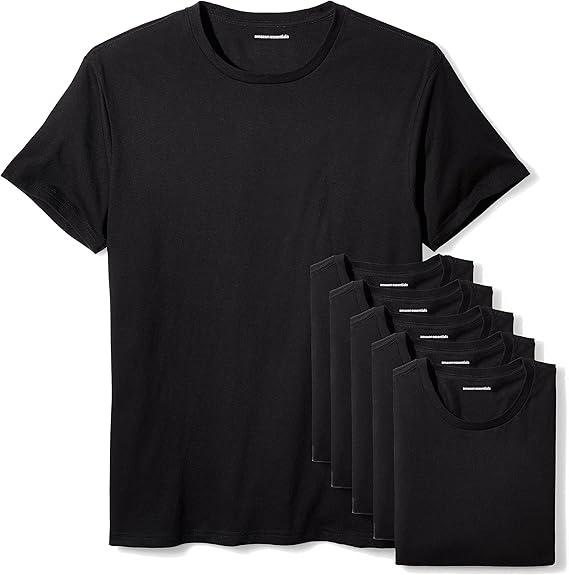 Men's Cotton Crew Neck T-Shirts, Versatile Soft Basics, Pack of 6, Size XL