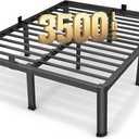Superay 20 Inch Full Size Metal Platform Bed Frame with Round Corners, Storage Space Under High Bed Frame-Heavy Duty Steel Slats Support, Noise Free - Easy Assembly - No Box Spring Needed