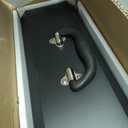 Portable Metal Tool Box, 3 Drawer Steel Tool Box with Top Storage Tray and carrying Handle, Multi-Function Tool Storage with Anti-slip Liner for Garage, Home, or Workbench (Black)