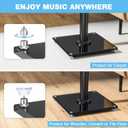 Rfiver Upgraded 45 Swivel Speaker Stands Pair for Surround Sound, Heavy Duty 28 Inch Bookshelf Speaker Stand Each Holds 22lbs Large Speaker, Floor Speaker Stand Built-in Cable Management, 1 Pair