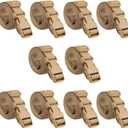 MAGARROW 40" 60" Strap Buckle Packing Straps Adjustable 1-Inch Belt Rope (Set of 10) (1" Wide - 40" Long, Tan)
