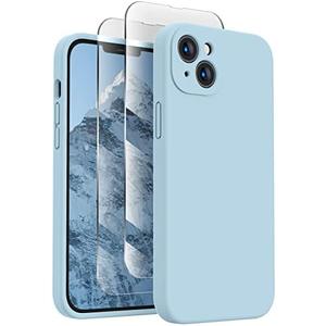 FireNova Designed for iPhone 14 Case, Silicone Upgraded [Camera Protection] Phone Case, Soft Anti-Scratch Microfiber Lining Inside, 6.1 inch, Sky Blue