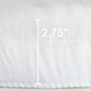 Duduta White Faux Sheepskin Throw Rug 2x3 ft, Fluffy Shag Fur Chair Cover Small Bedside Dorm Rug Non Slip Washable