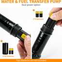 Portable Power Battery Pump, Battery Operated Electric Siphon Pump Water Transfer Pump, Easy to Use Manual Portable Fuel Pump and on-Spill Design Transfer Pump for Fuel, Diesel, Water