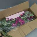 Dolicer Artificial Flowers for Outdoors, 2 Bundles UV Resistant Fake Purple Artificial Outdoor Plants Look Real for Outside Front Faux Door Porch Patio Balcony Decor