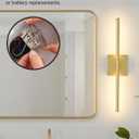 KARTOOSH 20.4 Inch Hardwired Wall Sconces Set of Two, 3000K Warm White Dimmable Modern Wall Sconces, 350 Rotate LED Light Fixtures Wall Lamp for Bathroom Living Room Bedroom Bedside, Gold