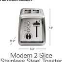 Hamilton Beach 2 Slice Toaster with Extra-Wide Slots, Bagel Setting, Toast Boost, Slide-Out Crumb Tray, Auto-Shutoff & Cancel Button, Defrost Function, Stainless Steel (22794)
