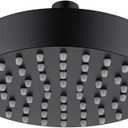 RANDOM Black Shower Head 6 Inch Round Rain Shower Head With 360 Adjustable Swivel Ball Joint With Filter Solid Stainless Steel High Pressure Rain Shower Head Luxury Modern Look.72088MB-6