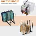 ikkle Art Storage Rack Painting Canvas Storage Rack for Display, Metal Drawing Printing Rack for Canvas Frames, Black