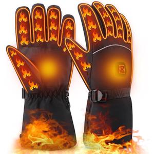 Heated Gloves for Men Women, Electric Winter Gloves Waterproof Heating Gloves Warm Thermal Touchscreen Cold Weather Hand Warmers Arthritis Gloves for Outdoor Motorcycle Ski Cycling Running Snow