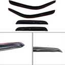 Window Visors Rain Guards Deflectors - 4-Pack Side Window Deflector Vent Shade for Car Windows Tape-On Outside Mount Acrylic Sun Rain Guard Replacement for Silverado Sierra Extended Cab 1999-2006