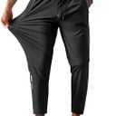 Men's Hiking Pants Quick-Dry Lightweight Sweatpants Outdoor Fishing Pants Water Resistant with Zipper Pockets L
